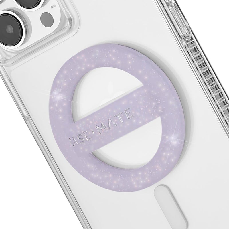 Casemate Magnetic Phone Grip MagSafe Loop Grip - Detachable Holder for Hand - Soft Collapsible MagSafe Grips for Back of Phone for iPhone 17 Pro Max/16 Pro Max /15/14/13/12/S25 Ultra - Purple Sparkle - Image 1